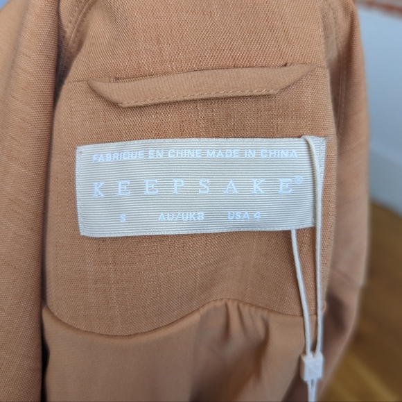 NWT Fall Soundcheck Blazer in Beige - Keepsake The Label | US 4 Small - Picture 4 of 5
